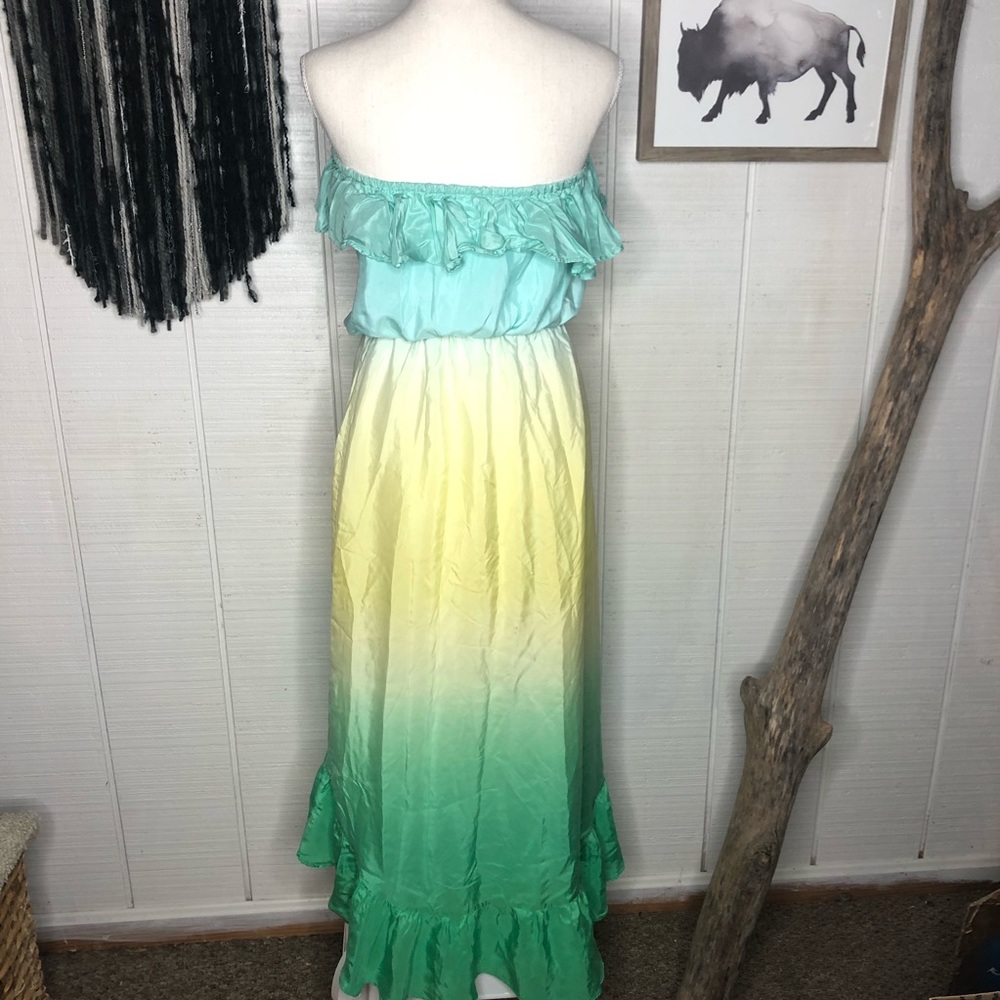Lilly Pulitzer silk tube top high/low ombré dress - Picture 7 of 16